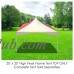 Party Tents Direct 20' x 20' Outdoor Wedding Canopy Event Tent Top ONLY, Clear   